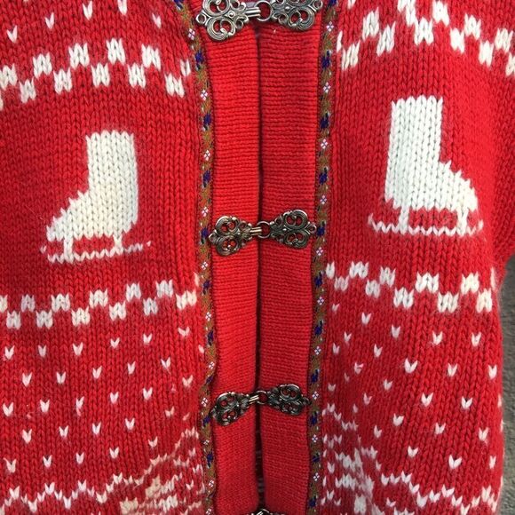 Vintage girls SKYR RED Christmas Sweater 6X - Picture 2 of 6